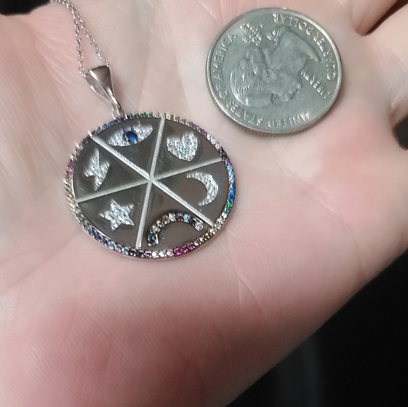 Beautiful sterling Symbol of protection amulet necklace - Picture 7 of 7